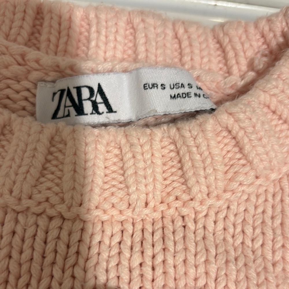 Zara Pink Crew Neck Sweater - Picture 2 of 2